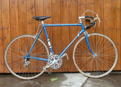 Classic red Italian steel bike