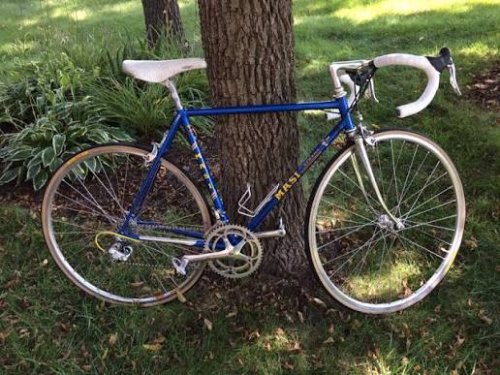 Vintage Bianchi steel mountain bike showing classic lines