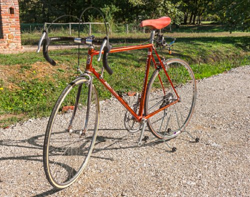 Classic Italian steel bike details